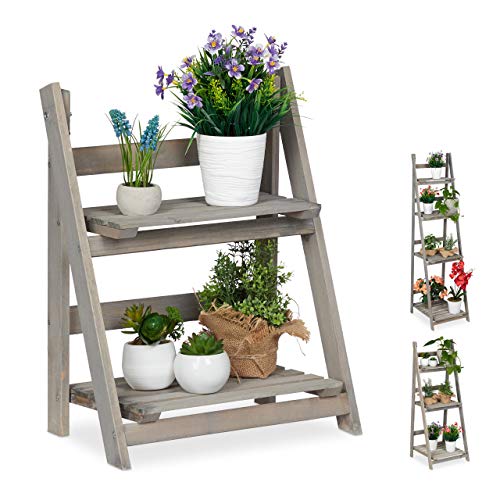 Relaxdays Blumentreppe, 2-stufig,...